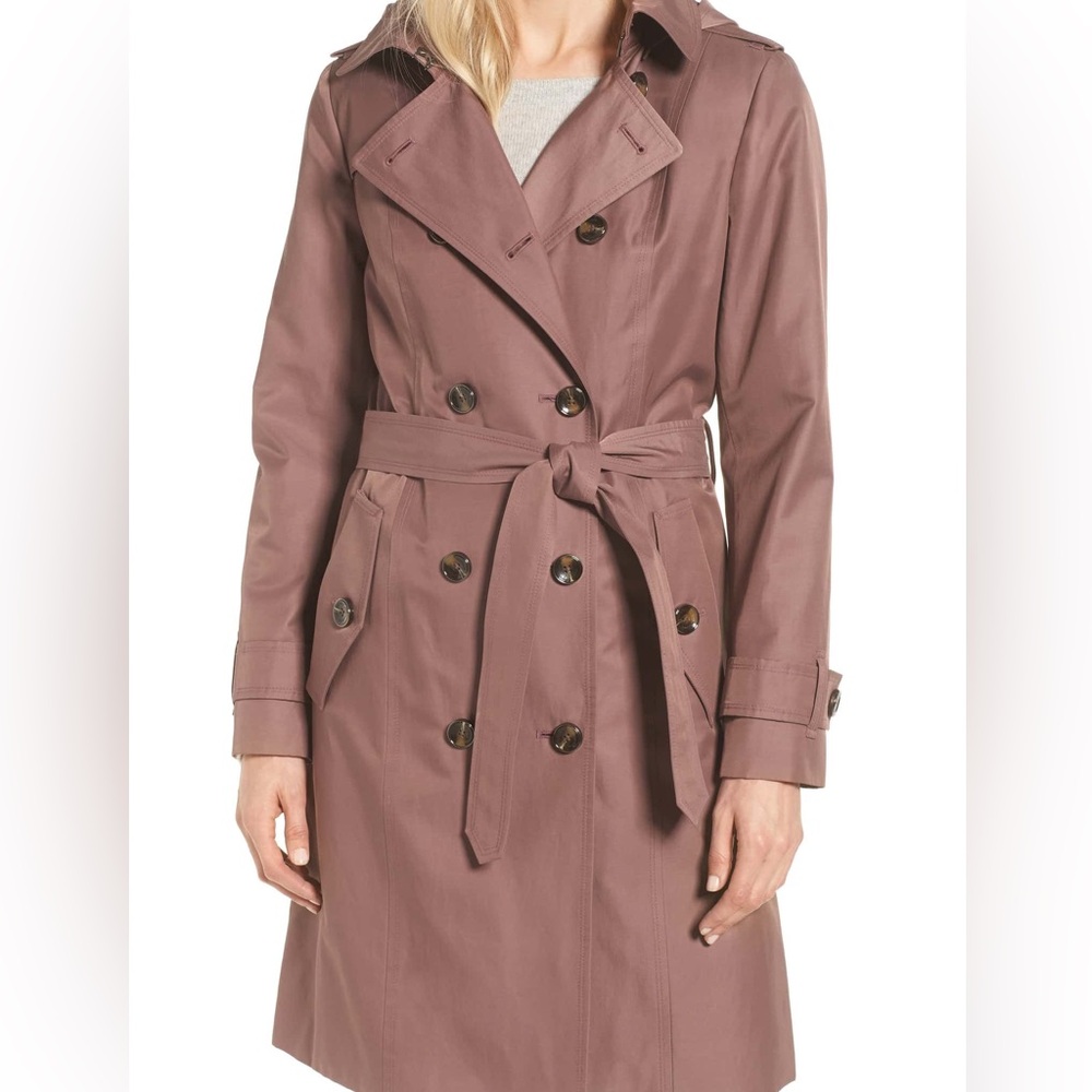London Fog Women's Trench Coat - Dusty Rose